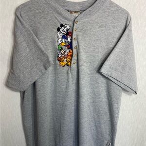 Vintage 1980’s Mickey Donald Goofy Pluto and Friends Henley Shirt Size XXL